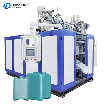 kaufen Vollautomatische HDPE 5L 10L Doppelstation Doppeldruckkopf Jerry Can Extrusionsblasformmaschine online manufacture