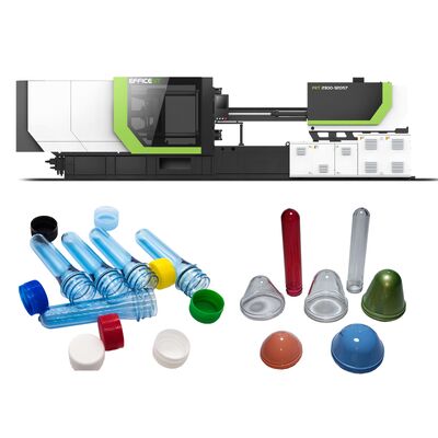 kaufen PET-Vorformspritzgießmaschine mit Schraubgeschwindigkeit von 1 bis 180 U/min 200 Tonnen Klemmkraft und energiesparendem Servomotor online manufacture