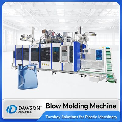 kaufen Dreifachschnecken-5L-HDPE-Kunststoffflaschen-Blasmaschine, Extrusionsblasformmaschinen mit Doppelstation und Doppeldüsenkopf online manufacture