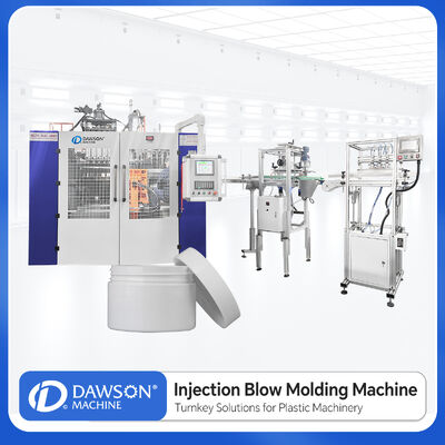kaufen Extrusionsblasformmaschine mit einer Station und fünf Düsenköpfen für Weithals-HDPE-Kanister online manufacture