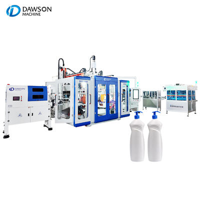 kaufen Vollelektrische Doppelstation Extrusionsblasformmaschine für 1000 ml Waschmittel- und Shampooflaschen mit 220KN Klemmkraft online manufacture