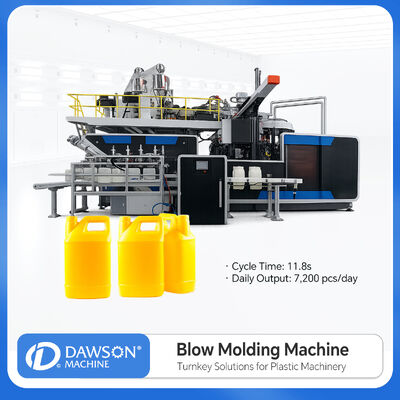 kaufen Hochgeschwindigkeits-6-Stationen-Rotationsblasformmaschine für die Produktion von 25L HDPE-Kanisterflaschen online manufacture