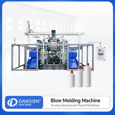 kaufen Automatische Doppelstation-Extrusionsblasformmaschine mit 4 Werkzeugen und 120 kg/h Ausstoß für die Kunststoffflaschenproduktion online manufacture