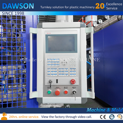 HDPE 500ml 900ml Doppelstation Extrusionsblasformmaschine mit vier Werkzeugköpfen