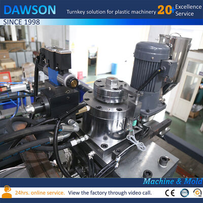 138 kW Schraubenheizleistung 5L 10L Kanister aus HDPE Blasformen Doppelstation Extrusionsblasformmaschine Formöffnungshub 250-600mm