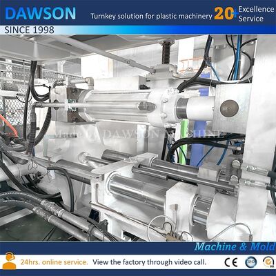 Ausstoß 130 kg pro Stunde Kunststoff-Kanister-Blasmaschine Einzelstation Einzelkopf mit chinesisch-englischem Bedienfeld