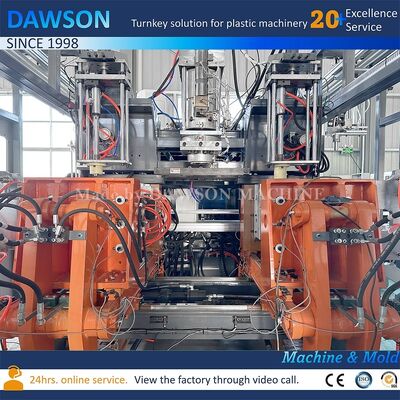 13,8 kW Schraubenheizleistung Doppelstation Kanisterherstellungsmaschine für PE-Kunststoff-Pestizidflaschen-Extrusionsblasformen