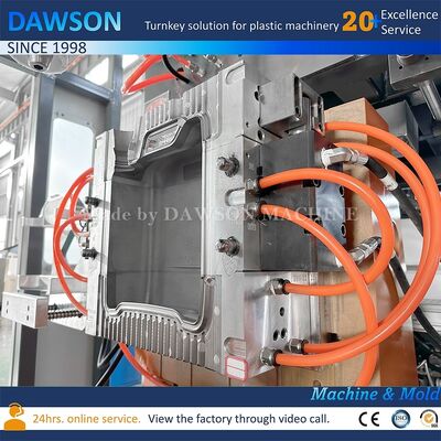 13,8 kW Schraubenheizleistung Doppelstation Kanisterherstellungsmaschine für PE-Kunststoff-Pestizidflaschen-Extrusionsblasformen