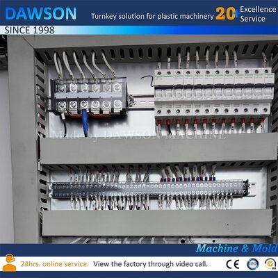 Automatische Blasformmaschine mit 8 kW Druckkopf Heizleistung für chemisch widerstandsfähige HDPE-Glas mit breitem Mund 1L-5L