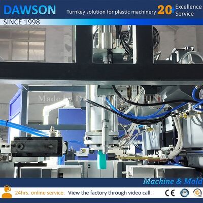 Automatische Blasformmaschine mit 8 kW Druckkopf Heizleistung für chemisch widerstandsfähige HDPE-Glas mit breitem Mund 1L-5L